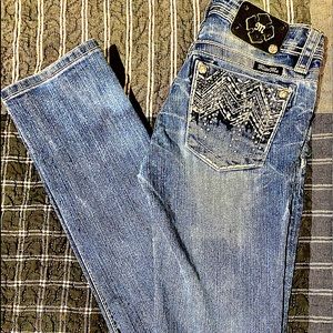 Girls size 16 Miss Me skinny jeans